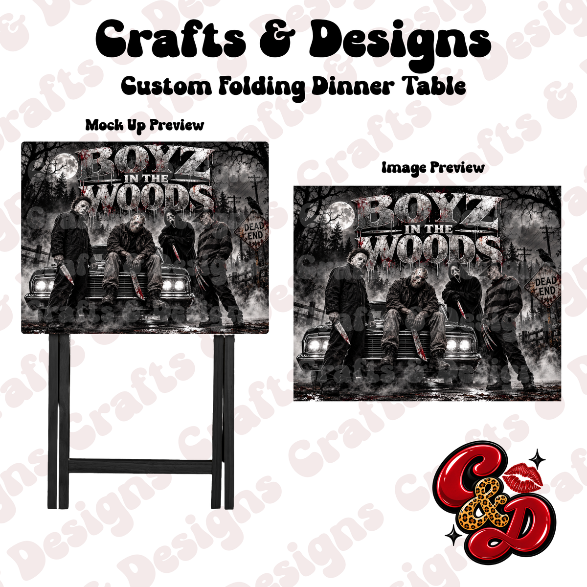 The The Boyz In The Woods Folding Table