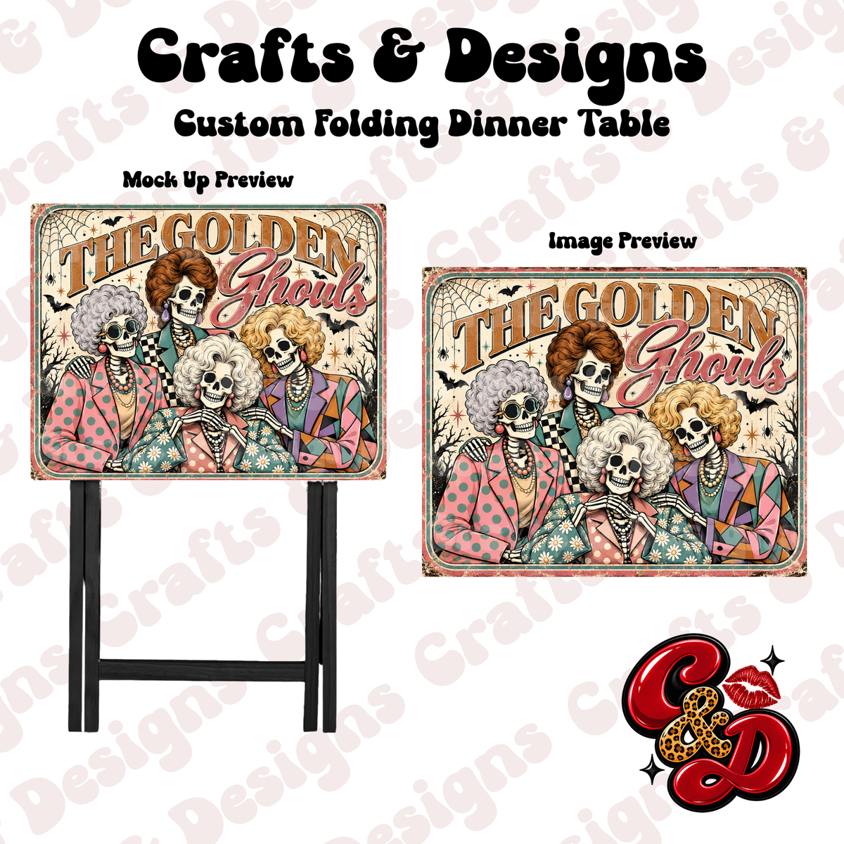 The Golden Ghouls Folding Table