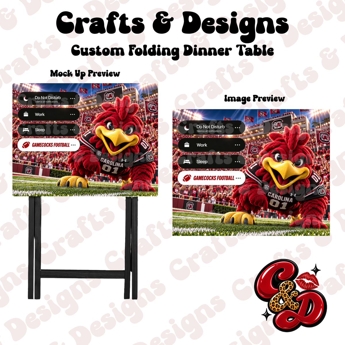 USC Gamecock DND Folding Table