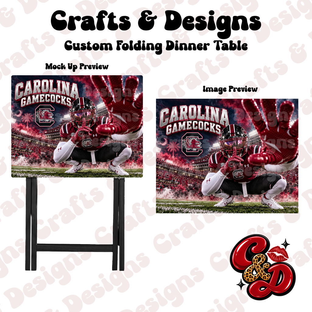 USC Gamecock Quiet On The Field Folding Table