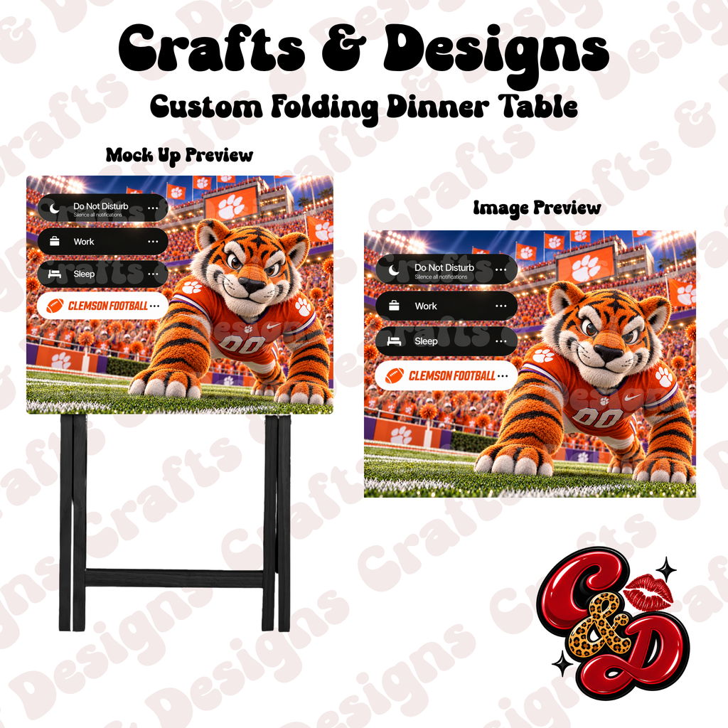 Clemson Tigers DND Folding Table
