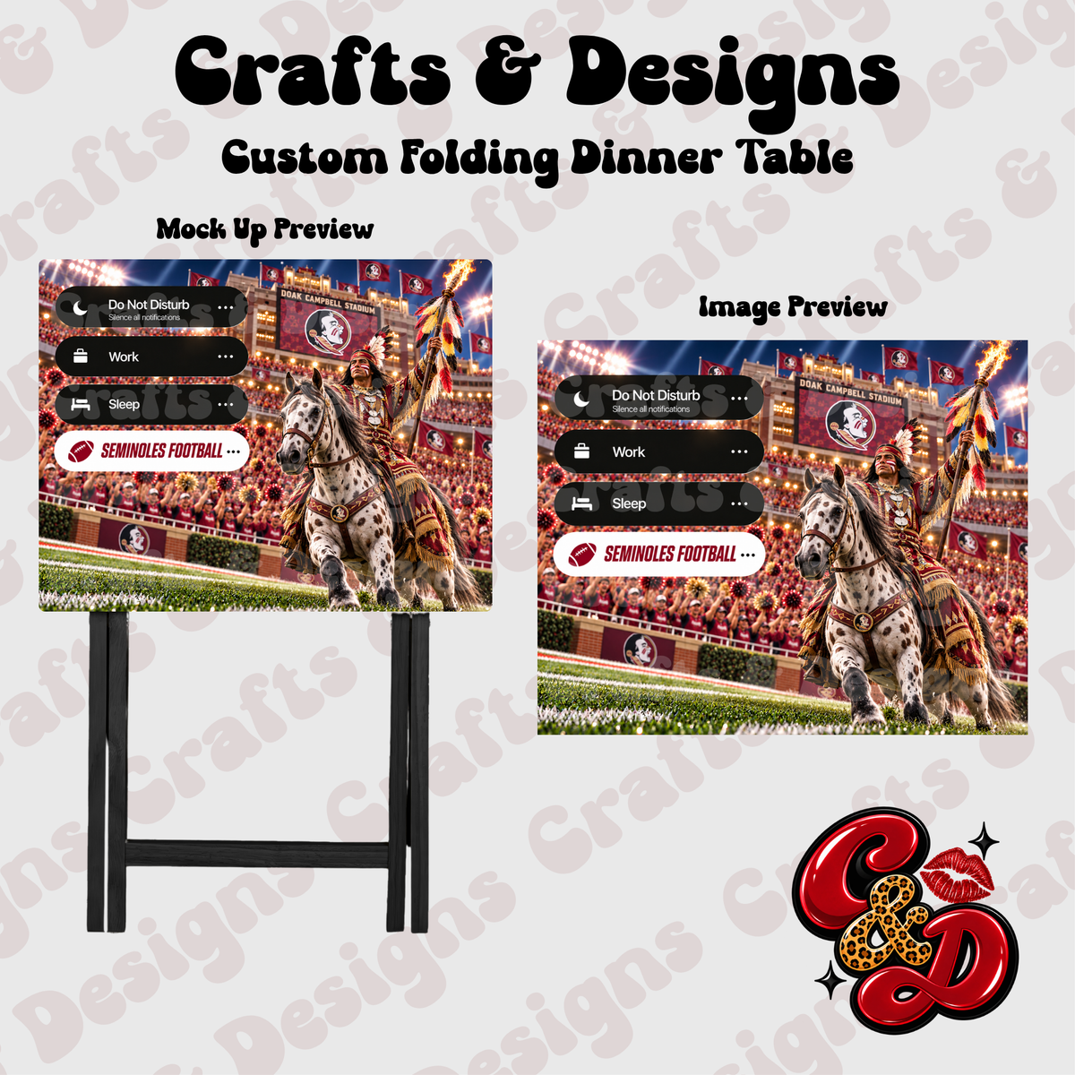FSU Seminoles DND Folding Table