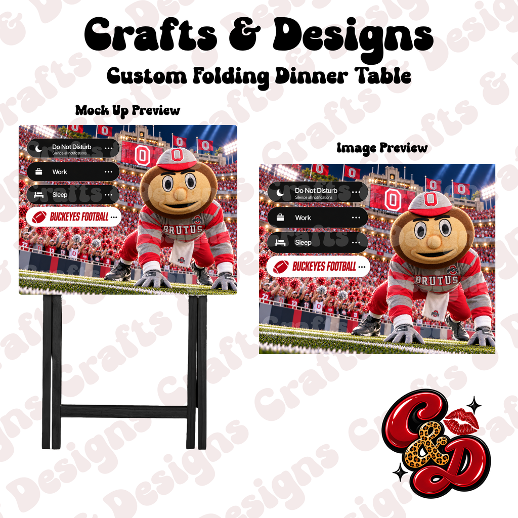 Ohio State Buckeyes DND Folding Table