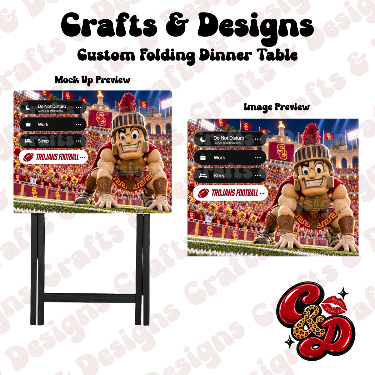SC Trojans DND Folding Table