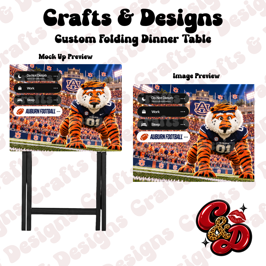 Auburn Tigers DND Folding Table