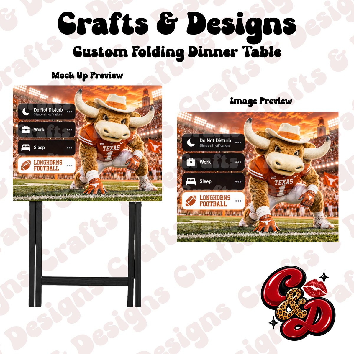 Texas Long Horn DND Folding Table