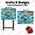 Miami Dolphin Waves Folding Table