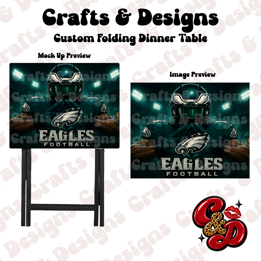Philly Eagles Hands Up OG  Folding Table