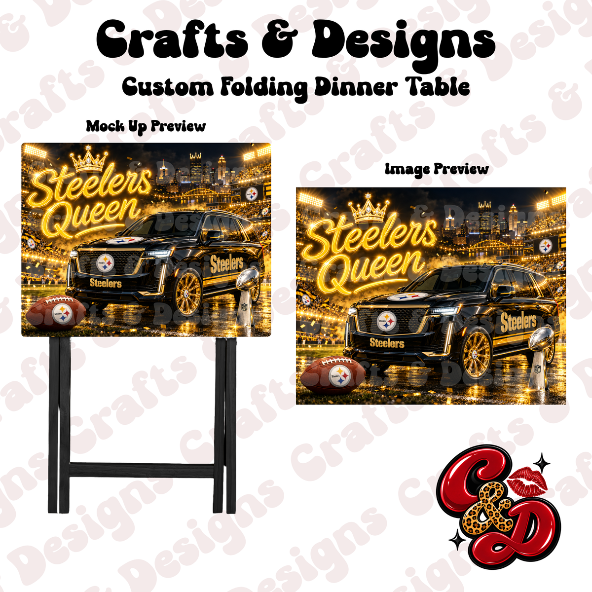 Steelers Queen Folding Table