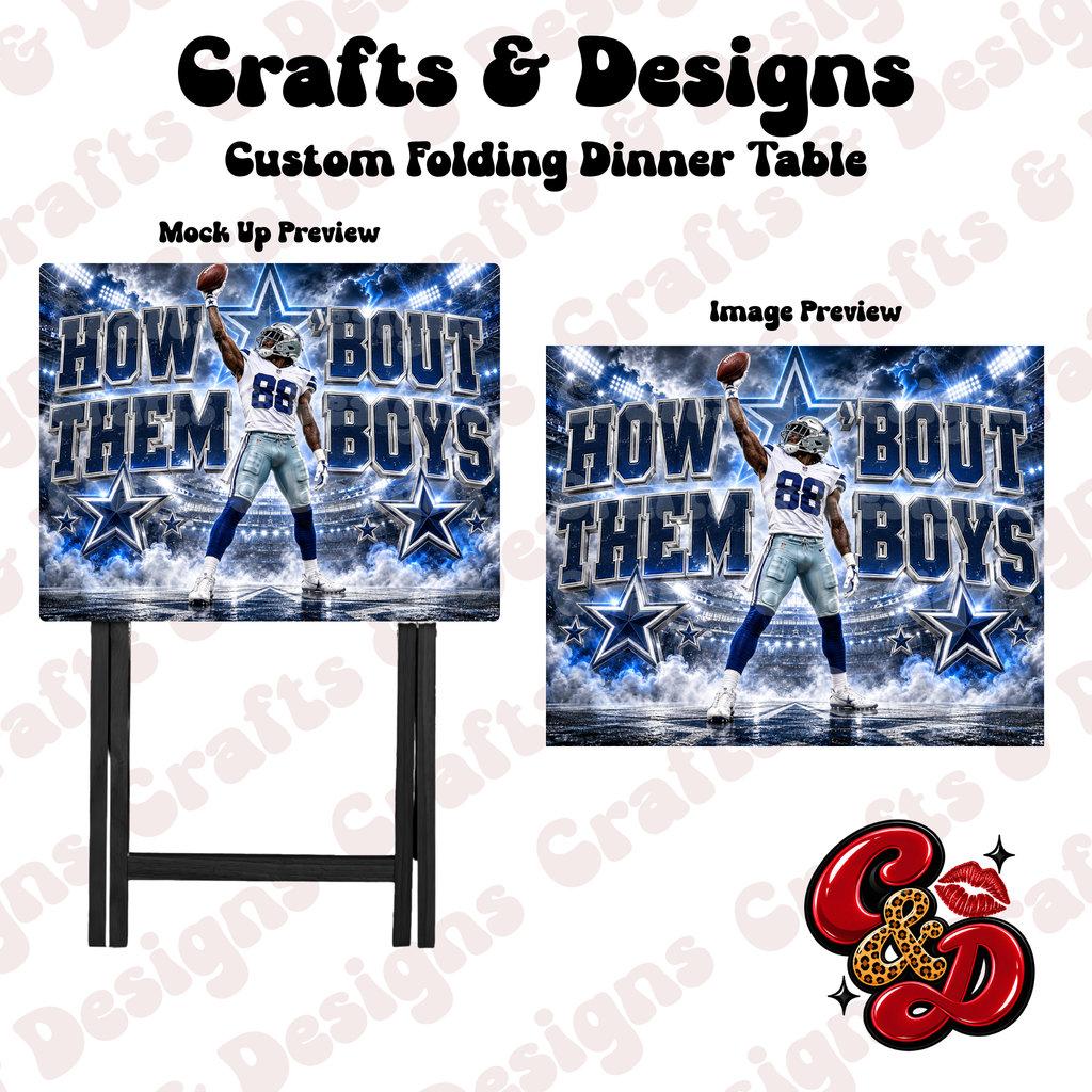 Dallas Cowboys How About Them Boys Folding Table