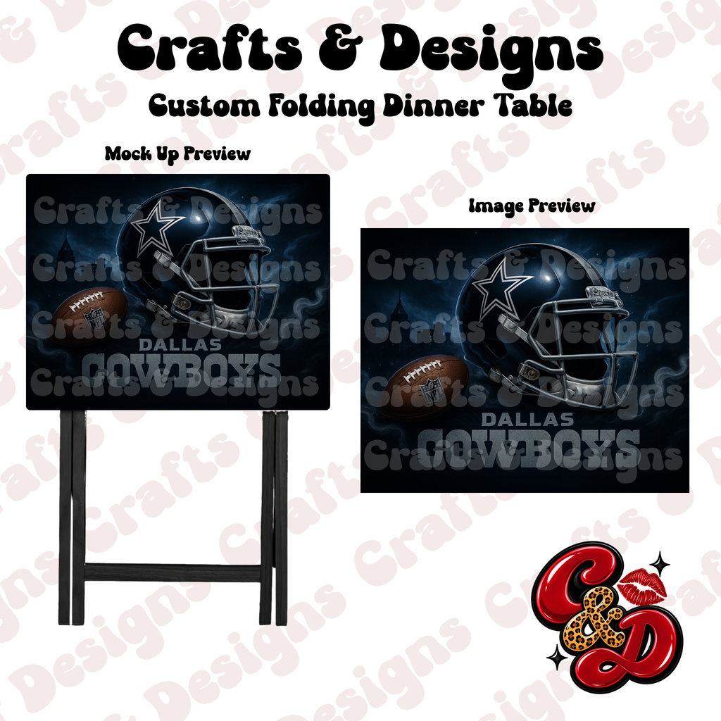 Dallas Cowboys Smoke Folding Table