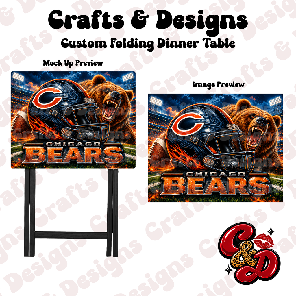 Chicago Bears The Set Up Folding Table