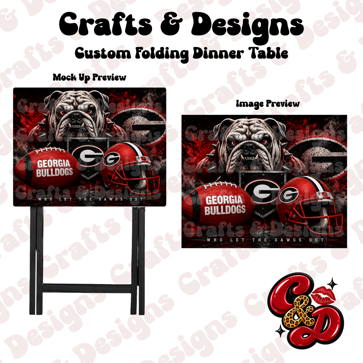 UGA Display Folding Table