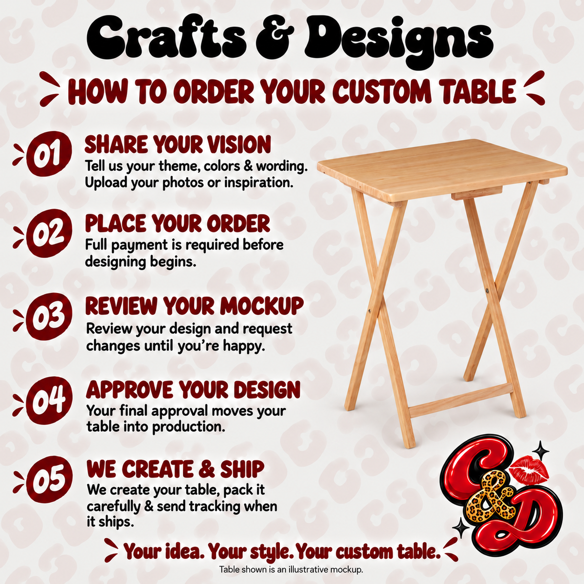 Custom Folding Dinner Table